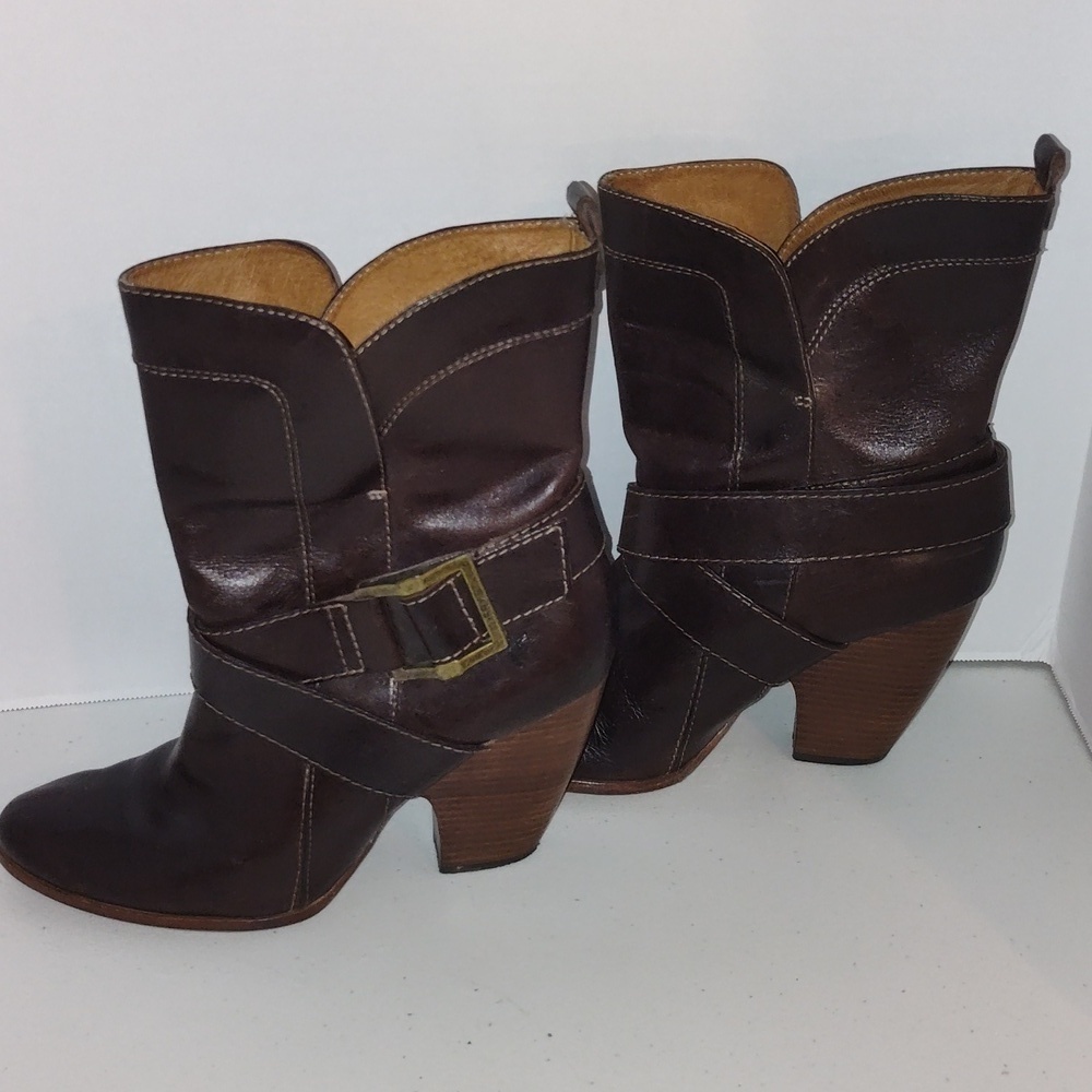 FRYE Andrea Harness Heeled Western Boots size 9 - Picture 3 of 12